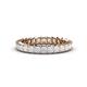 1 - Allie 3.00 mm Princess Cut White Sapphire Eternity Band 
