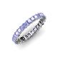 4 - Allie 3.00 mm Princess Cut Tanzanite Eternity Band 