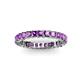 3 - Allie 3.00 mm Princess Cut Amethyst Eternity Band 