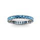 3 - Allie 3.00 mm Princess Cut Blue Topaz Eternity Band 