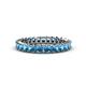 1 - Allie 3.00 mm Princess Cut Blue Topaz Eternity Band 