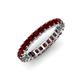 4 - Allie 3.00 mm Princess Cut Red Garnet Eternity Band 