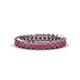 1 - Allie 3.00 mm Princess Cut Rhodolite Garnet Eternity Band 