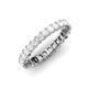 4 - Allie 3.00 mm Princess Cut White Sapphire Eternity Band 