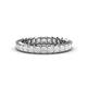 1 - Allie 3.00 mm Princess Cut White Sapphire Eternity Band 