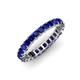 4 - Allie 3.00 mm Princess Cut Blue Sapphire Eternity Band 