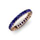 4 - Allie 3.00 mm Princess Cut Blue Sapphire Eternity Band 
