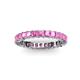 3 - Allie 3.00 mm Princess Cut Pink Sapphire Eternity Band 