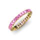 4 - Allie 3.00 mm Princess Cut Pink Sapphire Eternity Band 