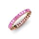 4 - Allie 3.00 mm Princess Cut Pink Sapphire Eternity Band 