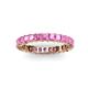 3 - Allie 3.00 mm Princess Cut Pink Sapphire Eternity Band 