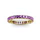 3 - Allie 3.00 mm Princess Cut Amethyst Eternity Band 