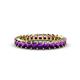 1 - Allie 3.00 mm Princess Cut Amethyst Eternity Band 