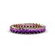1 - Allie 3.00 mm Princess Cut Amethyst Eternity Band 