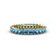 1 - Allie 3.00 mm Princess Cut Blue Topaz Eternity Band 