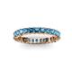 3 - Allie 3.00 mm Princess Cut Blue Topaz Eternity Band 