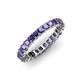 4 - Allie 3.00 mm Princess Cut Iolite Eternity Band 