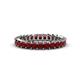 1 - Allie 3.00 mm Princess Cut Red Garnet Eternity Band 