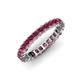 4 - Allie 3.00 mm Princess Cut Rhodolite Garnet Eternity Band 