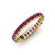 4 - Allie 3.00 mm Princess Cut Rhodolite Garnet Eternity Band 