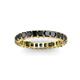 3 - Allie 3.00 mm Princess Cut Black Diamond Eternity Band 