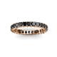 3 - Allie 3.00 mm Princess Cut Black Diamond Eternity Band 