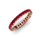 4 - Allie 3.00 mm Princess Cut Ruby Eternity Band 