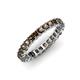 4 - Allie 3.00 mm Princess Cut Smoky Quartz Eternity Band 