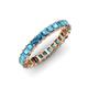 4 - Allie 3.00 mm Princess Cut London Blue Topaz Eternity Band 