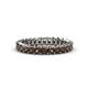 1 - Allie 3.00 mm Princess Cut Smoky Quartz Eternity Band 