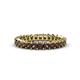 1 - Allie 3.00 mm Princess Cut Smoky Quartz Eternity Band 