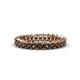 1 - Allie 3.00 mm Princess Cut Smoky Quartz Eternity Band 
