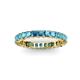 3 - Allie 3.00 mm Princess Cut London Blue Topaz Eternity Band 