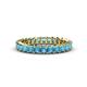 1 - Allie 3.00 mm Princess Cut London Blue Topaz Eternity Band 