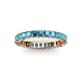 3 - Allie 3.00 mm Princess Cut London Blue Topaz Eternity Band 