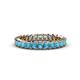 1 - Allie 3.00 mm Princess Cut London Blue Topaz Eternity Band 