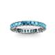 3 - Allie 3.00 mm Princess Cut London Blue Topaz Eternity Band 