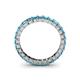 5 - Allie 3.00 mm Princess Cut London Blue Topaz Eternity Band 