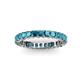 3 - Allie 3.00 mm Princess Cut Blue Diamond Eternity Band 