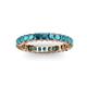 3 - Allie 3.00 mm Princess Cut Blue Diamond Eternity Band 