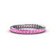 1 - Allie 2.50 mm Princess Cut Pink Sapphire Eternity Band 