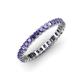 4 - Allie 2.50 mm Princess Cut Iolite Eternity Band 