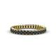 1 - Allie 2.50 mm Princess Cut Black Diamond Eternity Band 