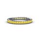 1 - Allie 2.50 mm Princess Cut Yellow Sapphire Eternity Band 