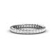 1 - Allie 2.50 mm Princess Cut White Sapphire Eternity Band 