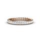 1 - Allie 2.50 mm Princess Cut White Sapphire Eternity Band 
