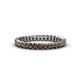 1 - Allie 2.50 mm Princess Cut Smoky Quartz Eternity Band 