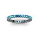 3 - Allie 2.50 mm Princess Cut London Blue Topaz Eternity Band 