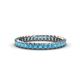 1 - Allie 2.50 mm Princess Cut London Blue Topaz Eternity Band 