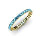 4 - Allie 2.50 mm Princess Cut London Blue Topaz Eternity Band 